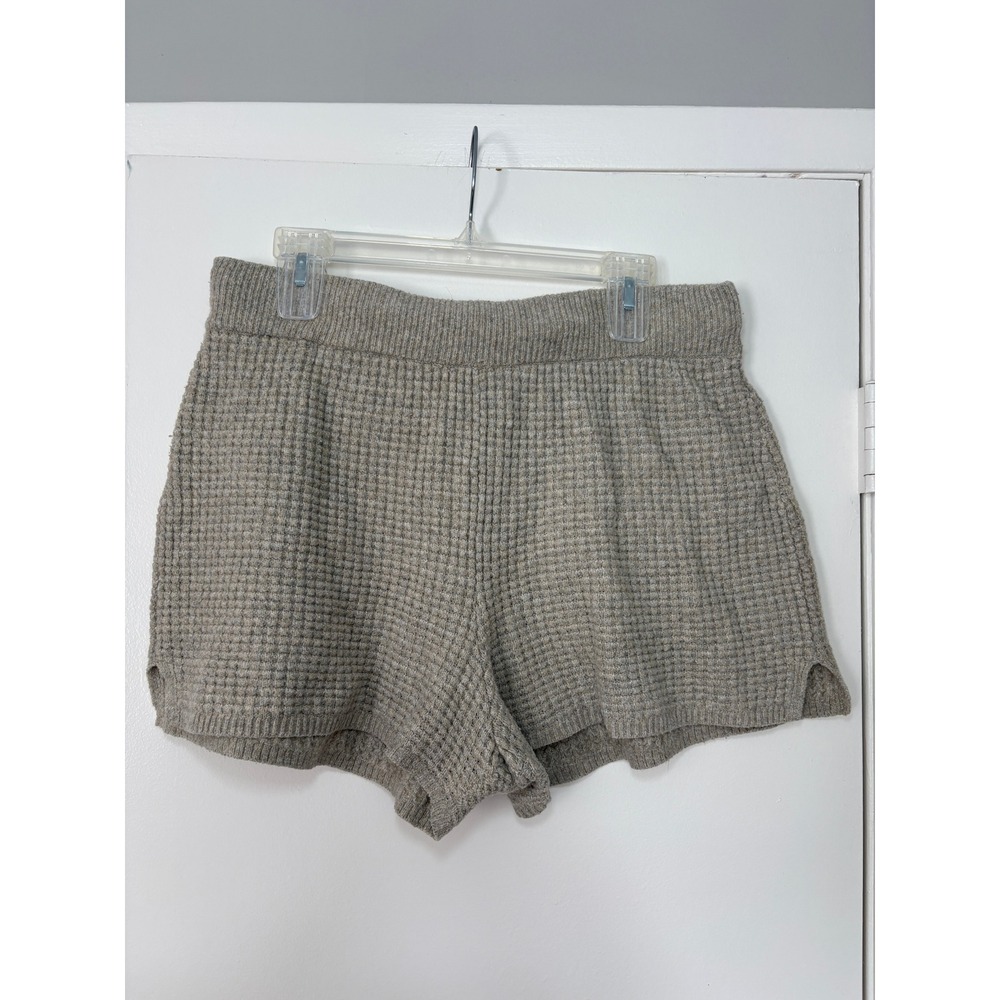 Abercrombie & Fitch Waffle Knit Lounge Shorts L Tan A&F Lounge Collection